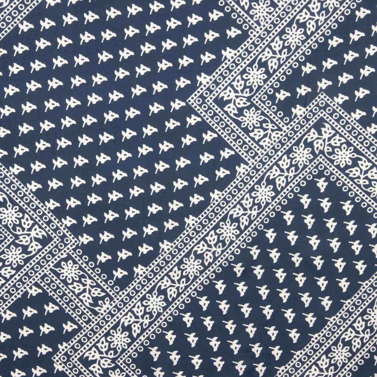 Viscose plate style charpe indigo