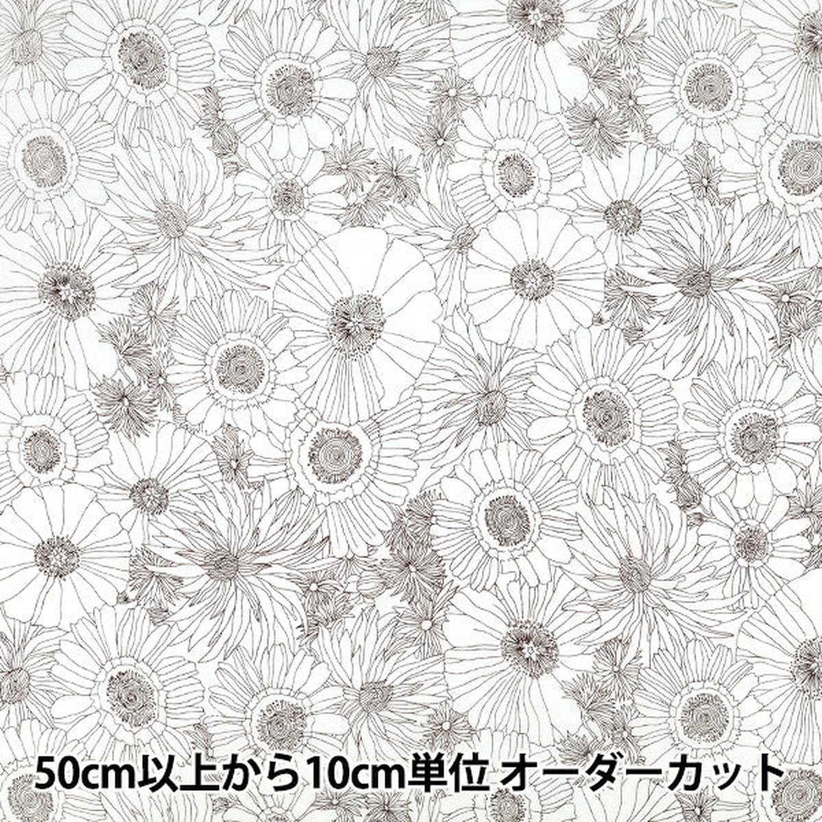 [Quantity from 5] Fabric "LawnPrinted Hand Washer White YUZ-958-2 mansell Mansell Collection [Yuzaw