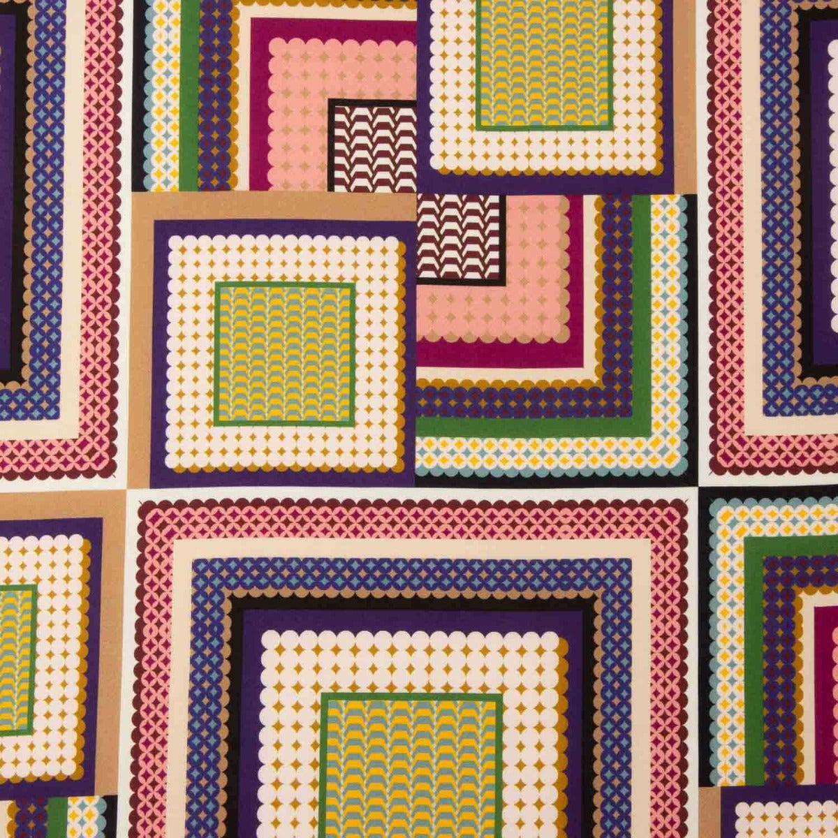 Viscose plate  motif gomtrique pop