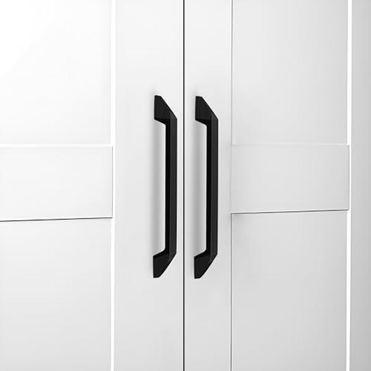Plantex Cabinet Handle/Kitchen Cabinet Door Handle/Wardrobe/96 mm Cupboard Handle/Door Pull-Push Handle for Home/Office - Pack of 2 (Black)