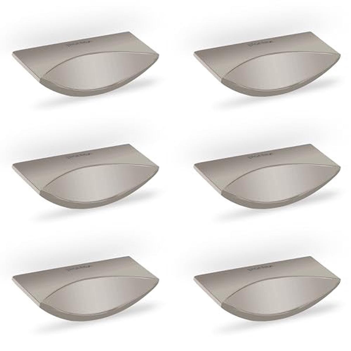 Plantex Knobs for Drawer/Rectangular Drawer Knob/Pull-Push Knobs for Kitchen/Bedroom Drawer - Pack of 6 (Satin White)