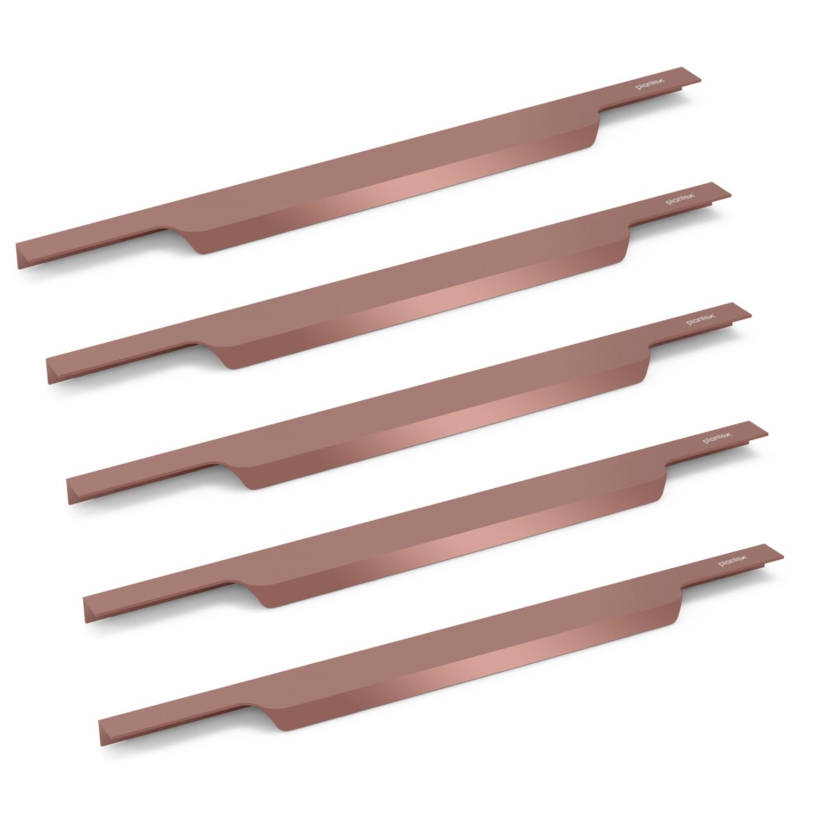 Plantex Profile Handle for Kitchen Cabinet/22 Inch Alluminium Drawer Profile Handle/Wardrobe Pull Handle for Home/Office/Hotel - Pack of 5 (Rose Gold)
