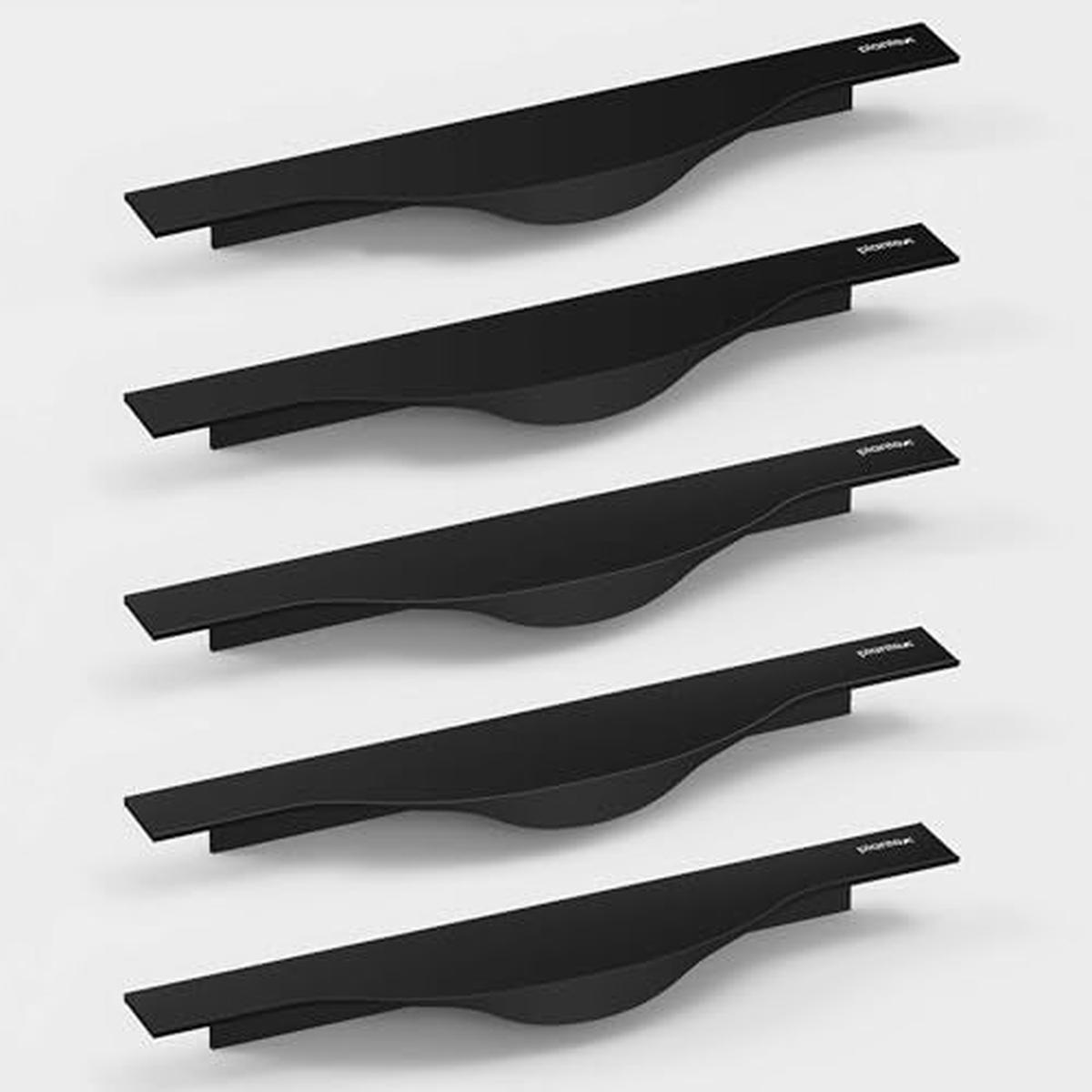 Plantex Profile Handle for Kitchen Cabinet/6 Inch Alluminium Drawer Profile Handle/Wardrobe Pull Handle for Home/Office/Hotel - Pack of 1 (Black)