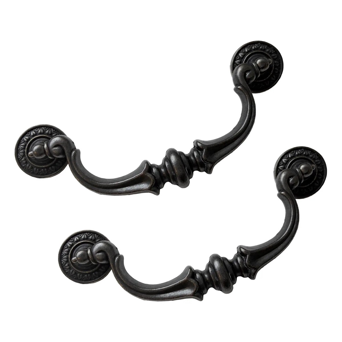 Vintage Bail Drawer Pulls Four Pack Oil Rubbed Bronze Cabinet Handles Five And Three Eighths Inch Center To Center Drop Pulls For Dresser Cupboard Wardrobe And Kitchen Cabinets