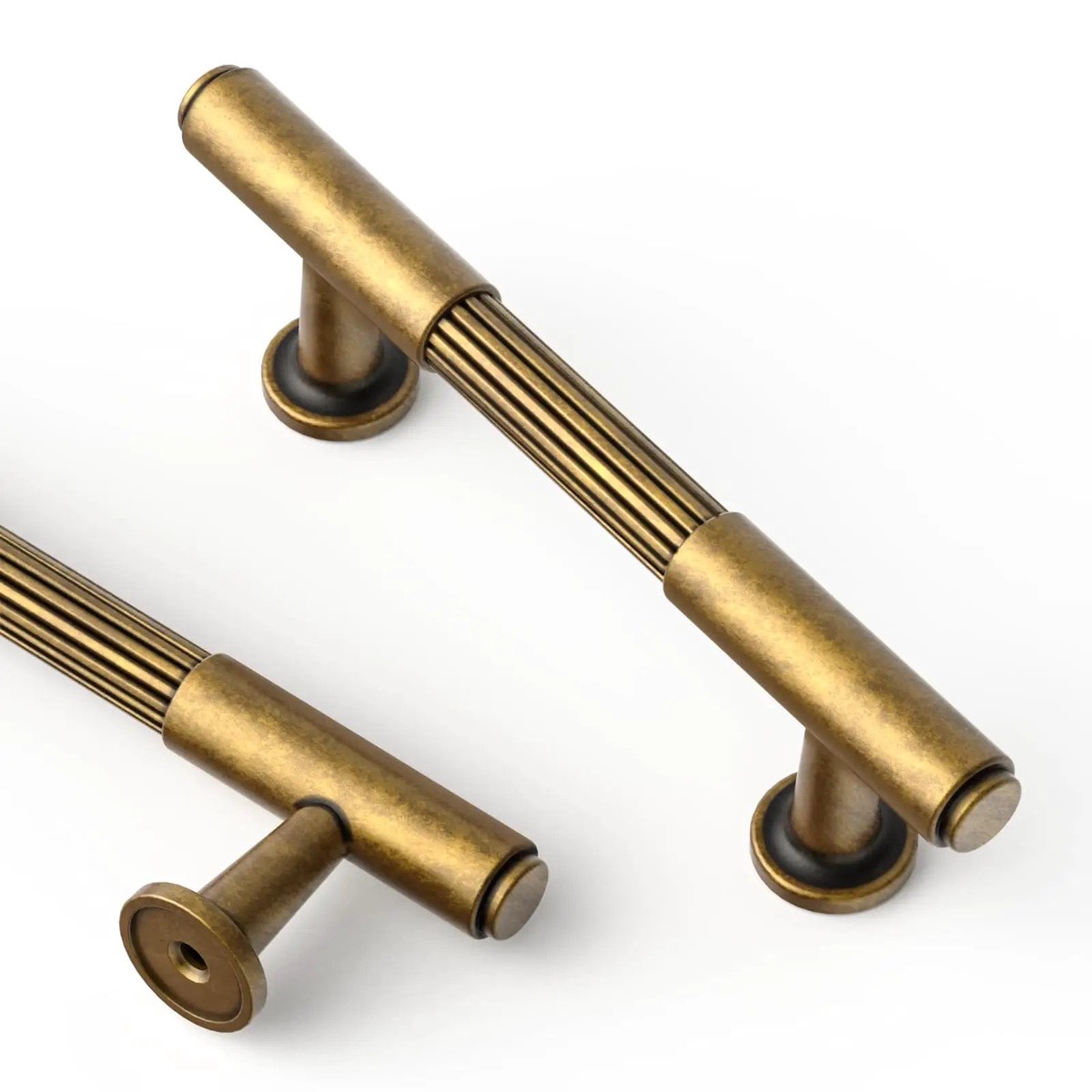 10 Pack 3 Inch Brushed Antique Brass Cabinet Pulls For Kitchen Cabinets Cupboards And Drawers Beefy Sturdy Metal Hardware Rust Proof Easy To Install Smooth Wide Handles 76mm 2304