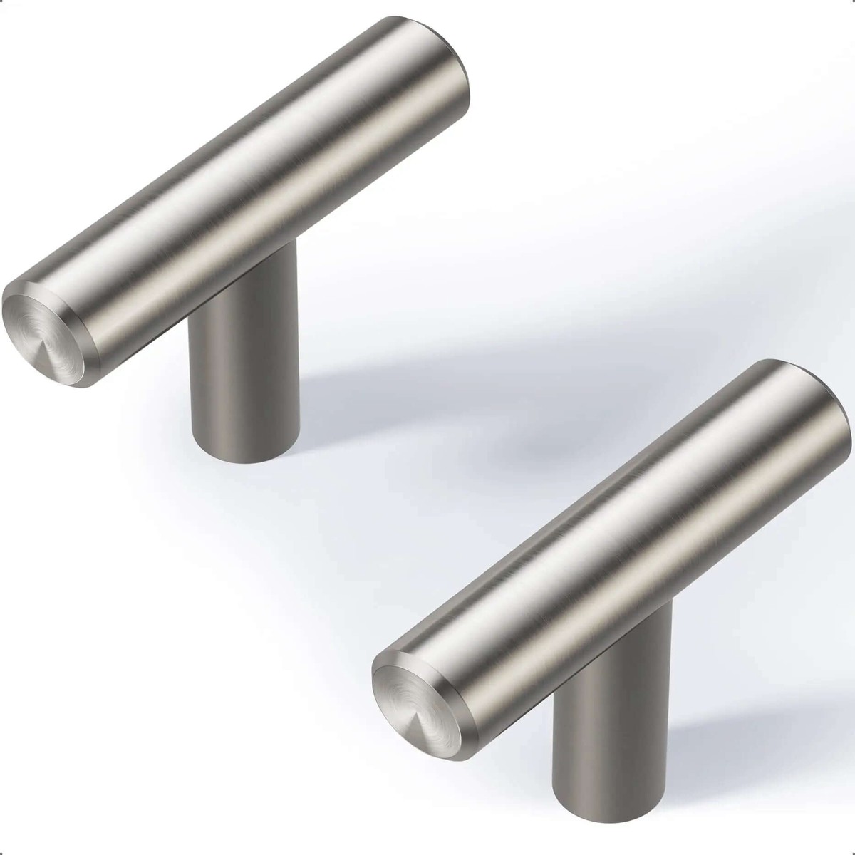 10 Pack 2 Inch Brushed Nickel Stainless Steel Cabinet Knobs T Bar Pulls For Cabinets And Drawers Easy Clean Finish Rust Resistant Hardware Modern Kitchen And Bedroom Dresser Drawer Pulls