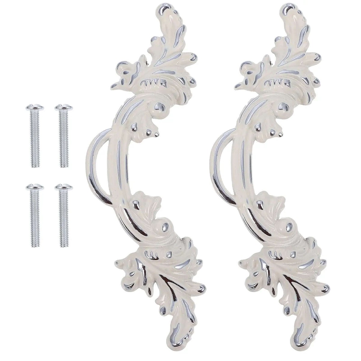 Zinc Alloy Vintage Cupboard Door Handle And Drawer Pull Ring Set In Ivory White For Wardrobe And Kitchen Cabinets Top Notch European Style Cabinet Hardware Two Piece Set