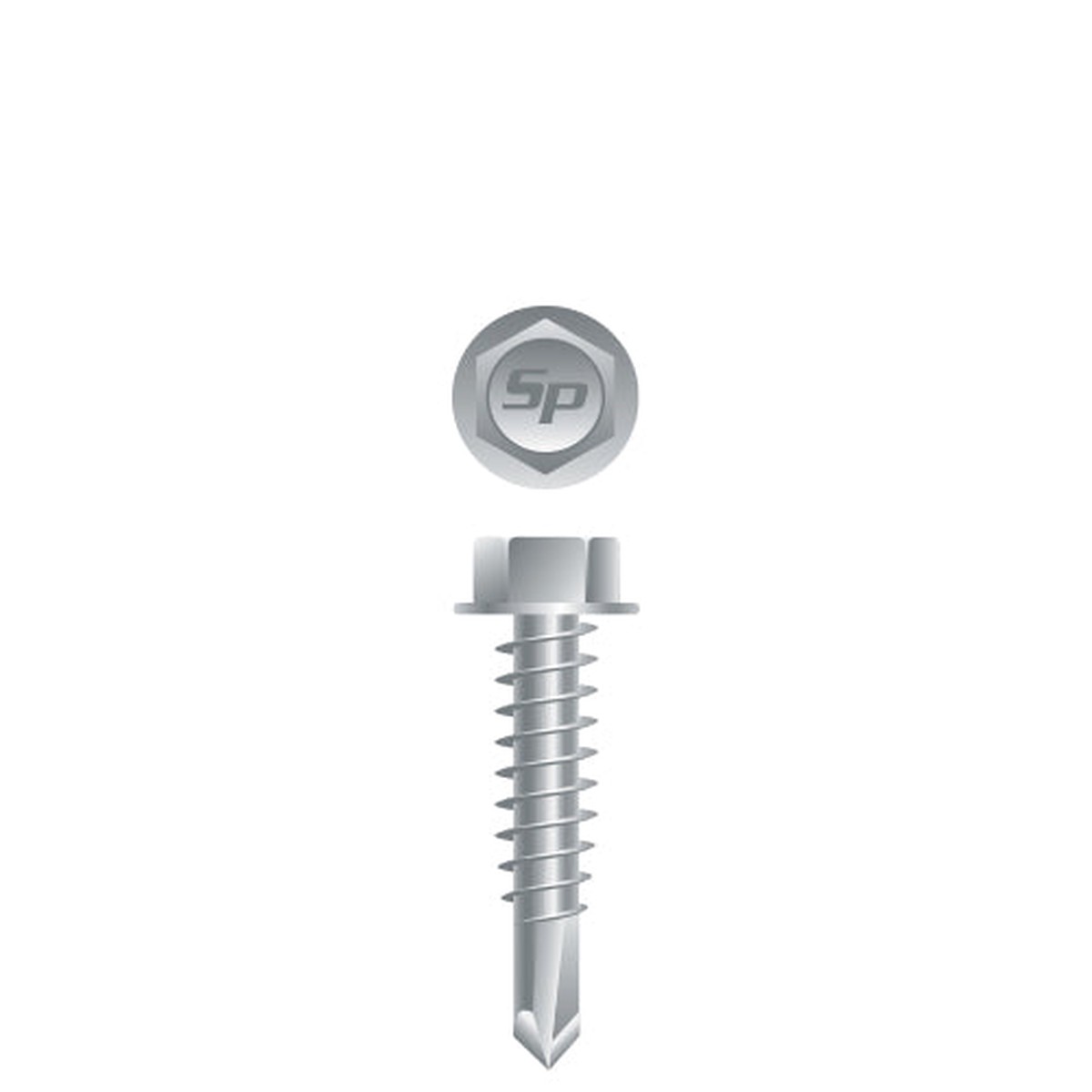 #12 Strong-Point Hex Washer Head 12-14 x 1, Strong-Sheild