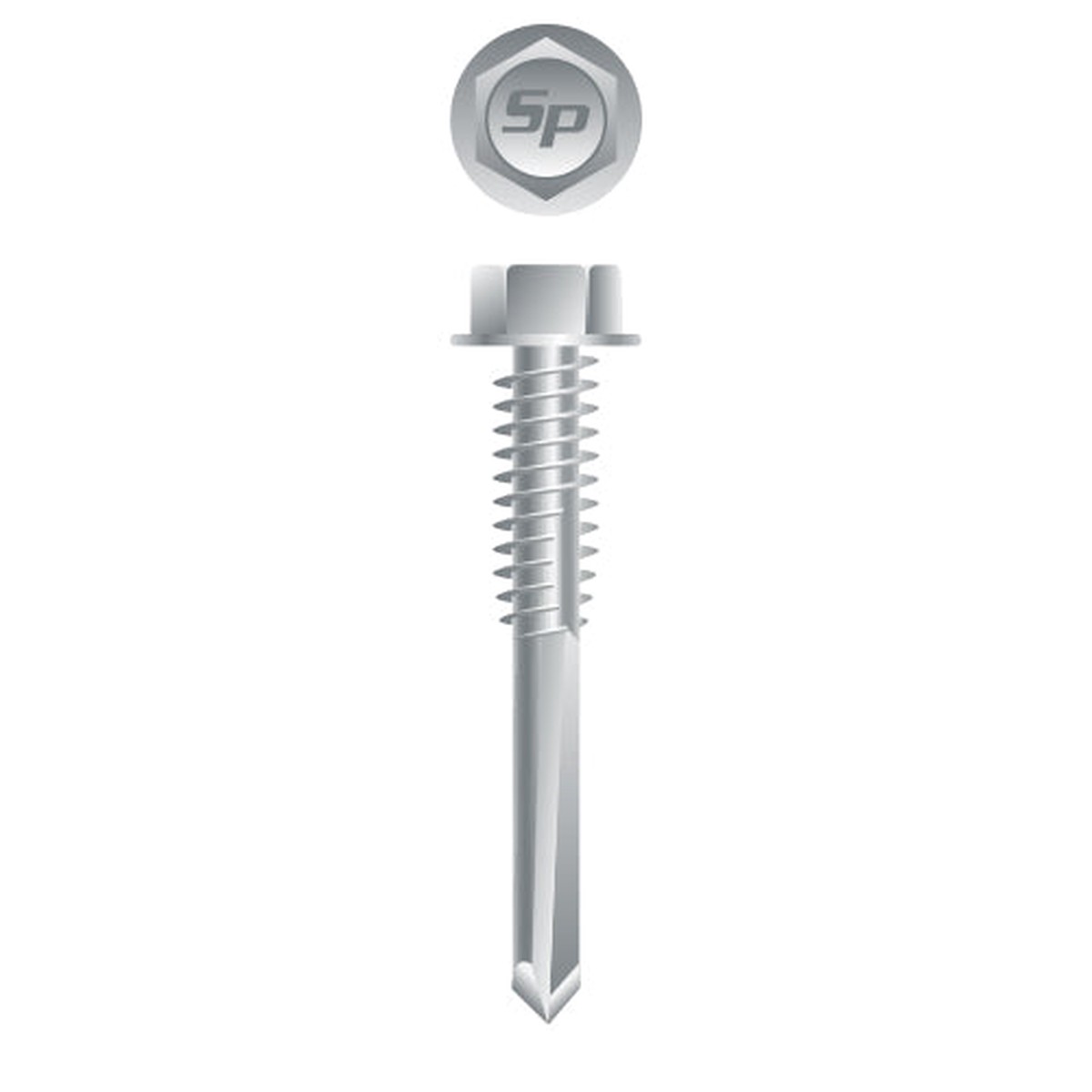 #12 Strong-Point Hex Washer Head 12-24 x 2, Strong-Shield