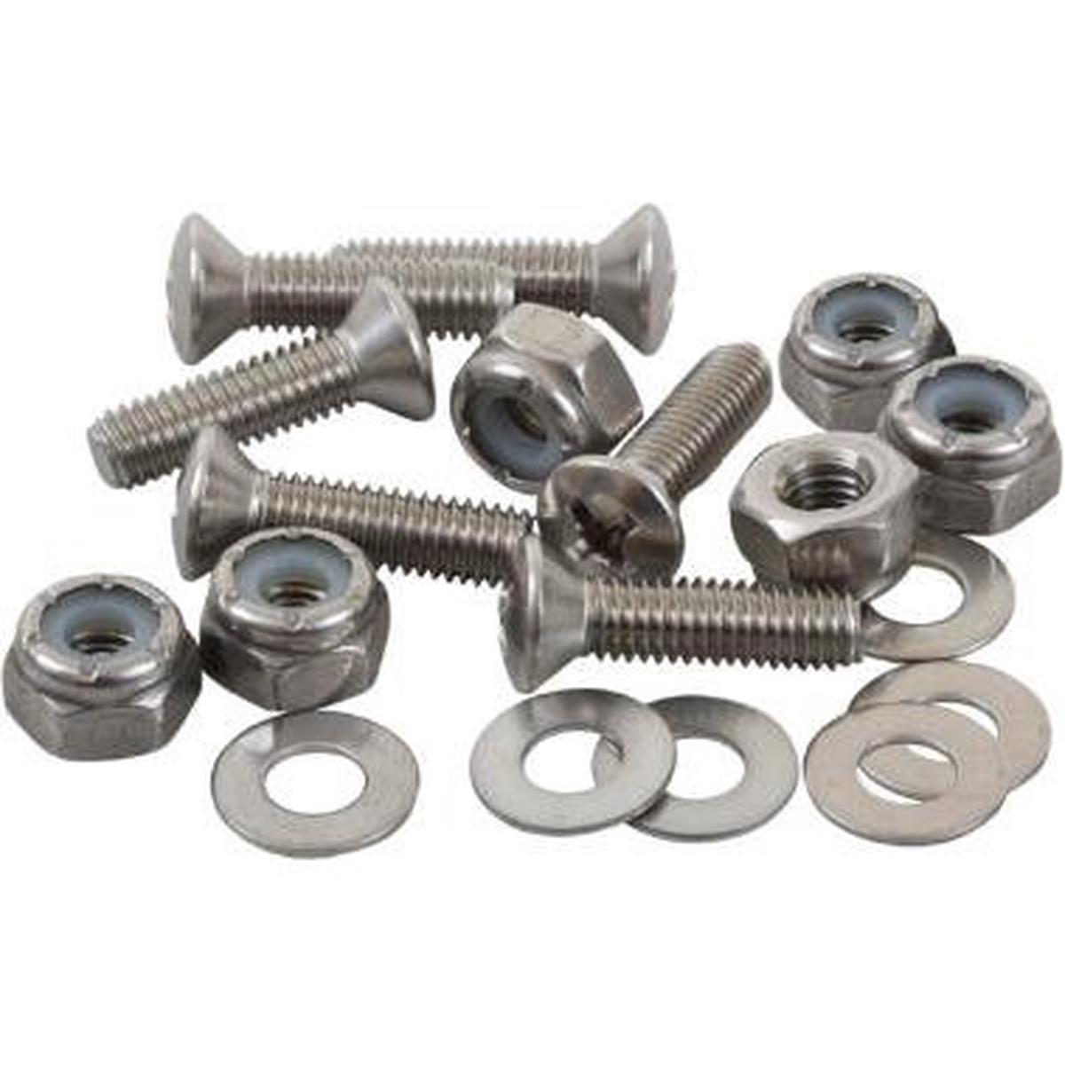 #10-32 X 1/2" Pan Head W/ Nyloc Nut & Washer (6 Each)