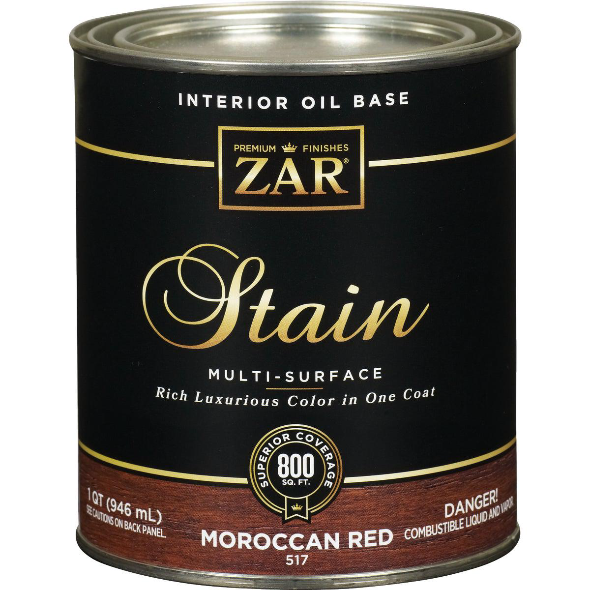 Zar 1 Qt Moroccan Red Oil-Based Multi-Surface Interior Stain