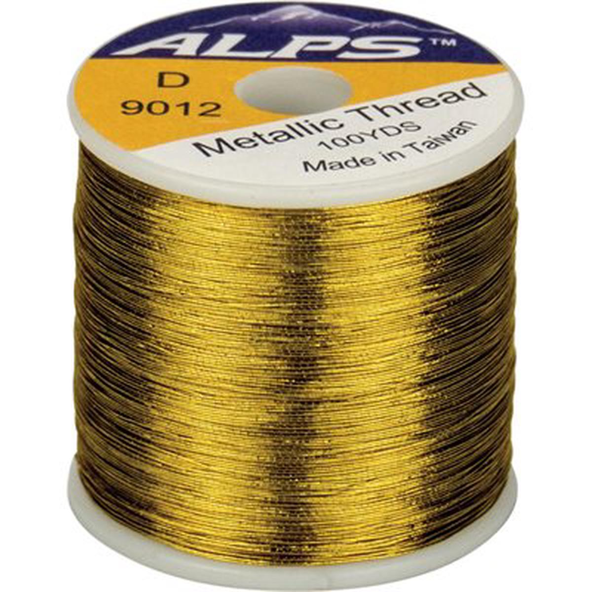 MT-9012D-100M Alps HD Metallic Thread Size D Gold, 100 Meter