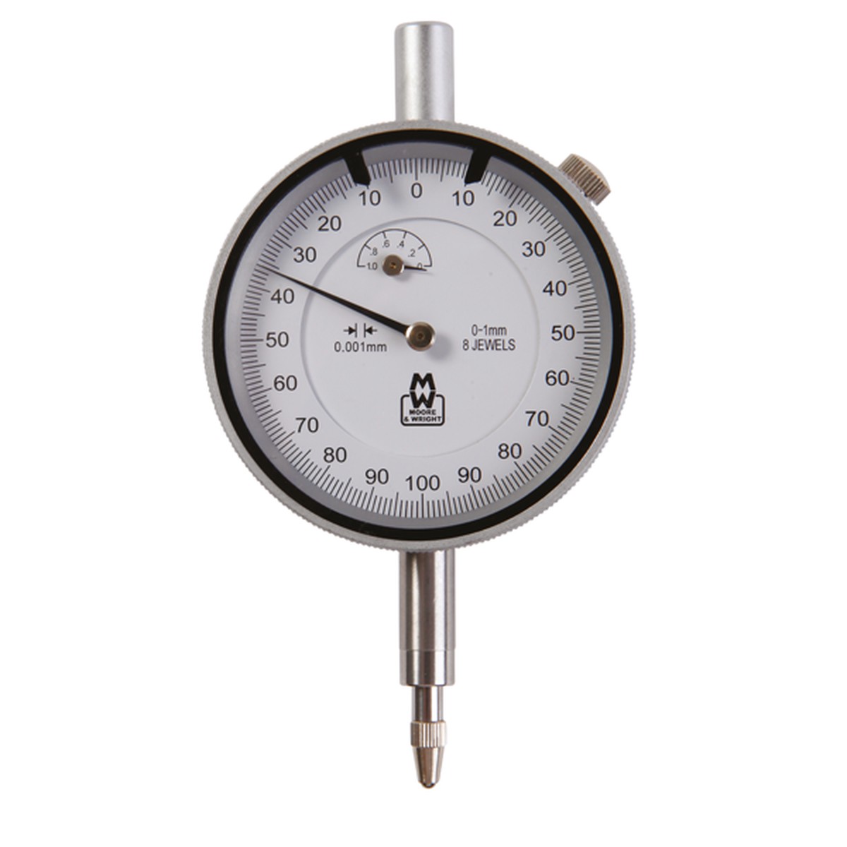 0-1mm Flat Back Dial Indicator MW400 (58mm) - Moore & Wright