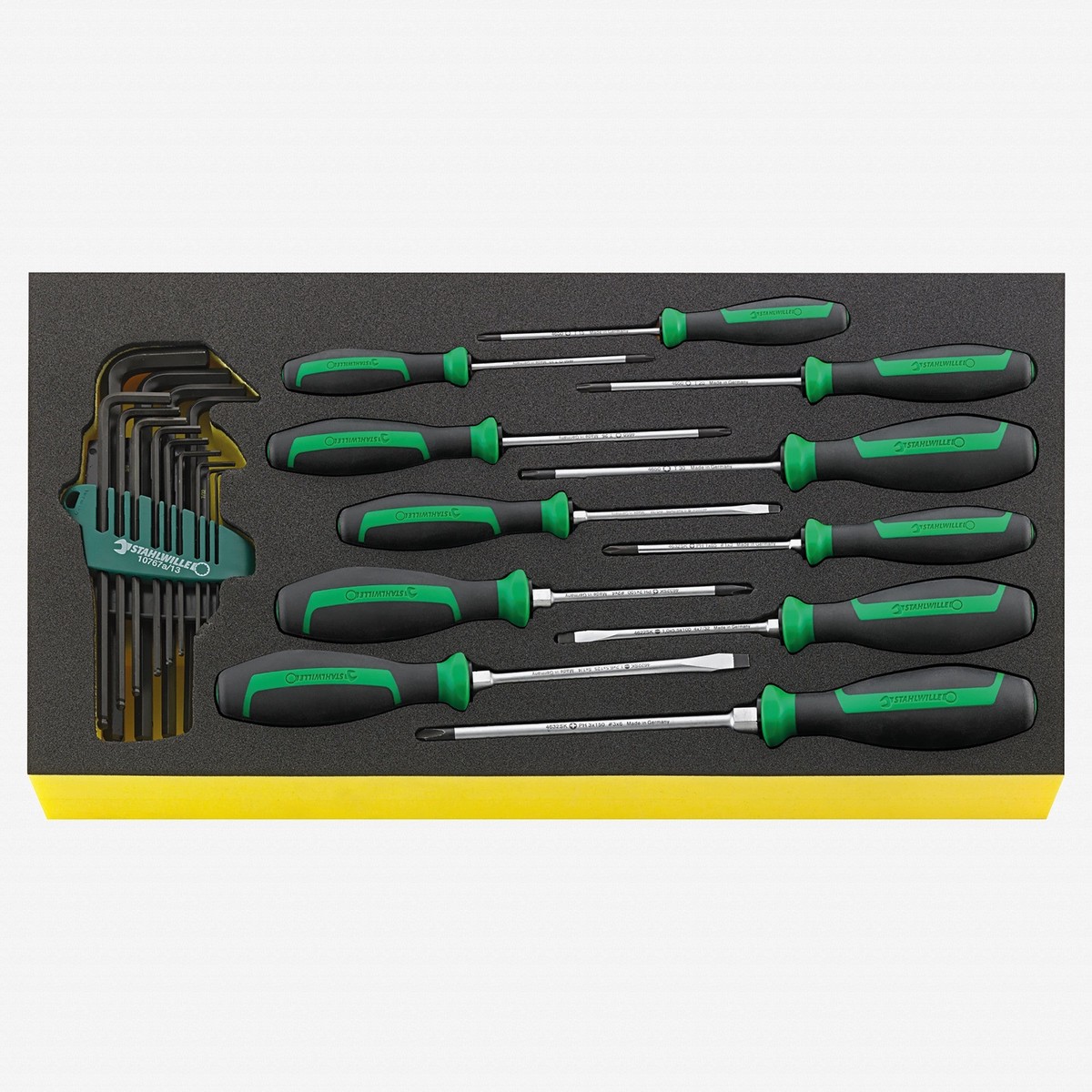 Stahlwille TCS WT 4622-4650-1 DRALL+ Screwdriver and L-keys Set in TCS Inlay, 24 Pieces