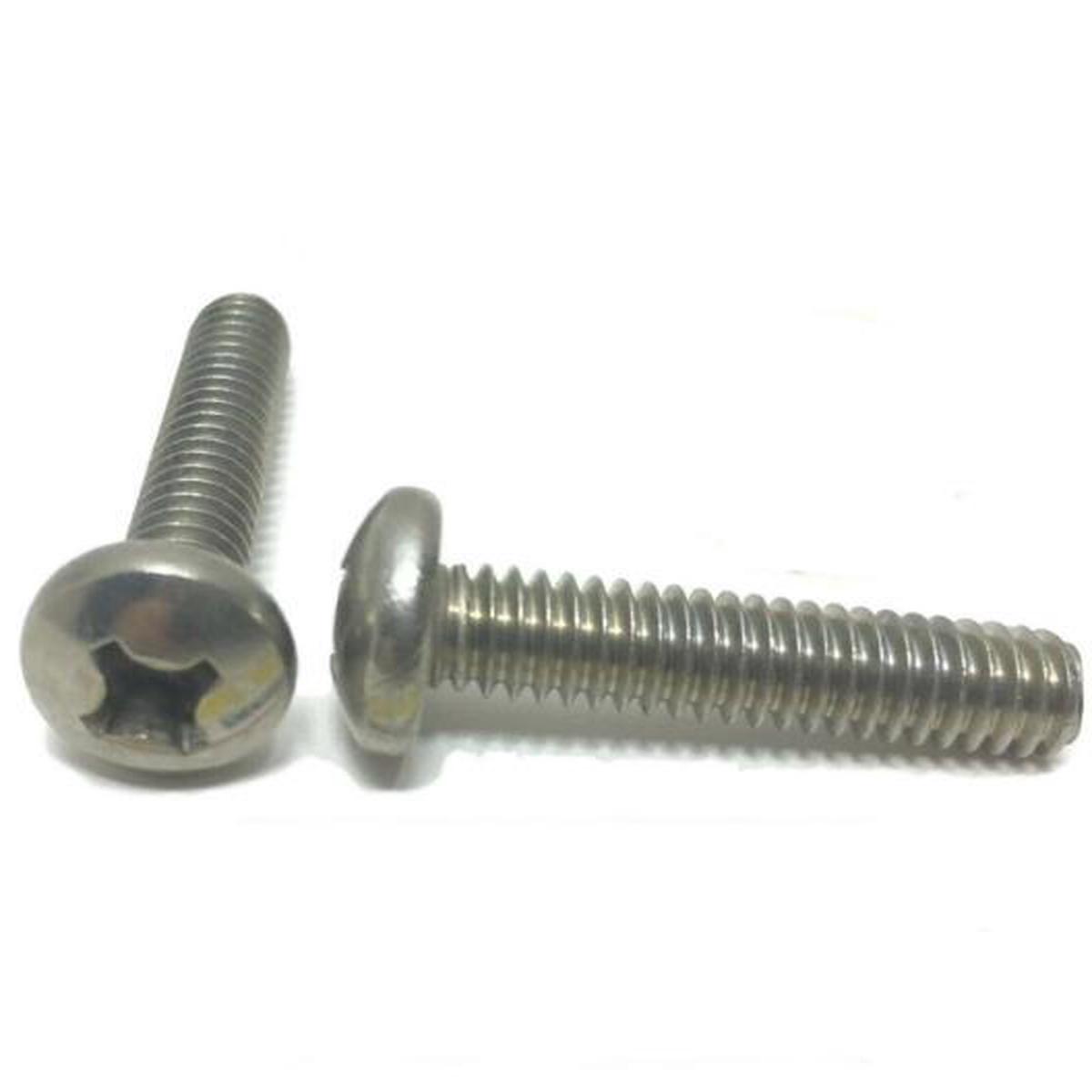 #6-32 x 2" Phillips Pan Head Machine Screw Stainless Steel